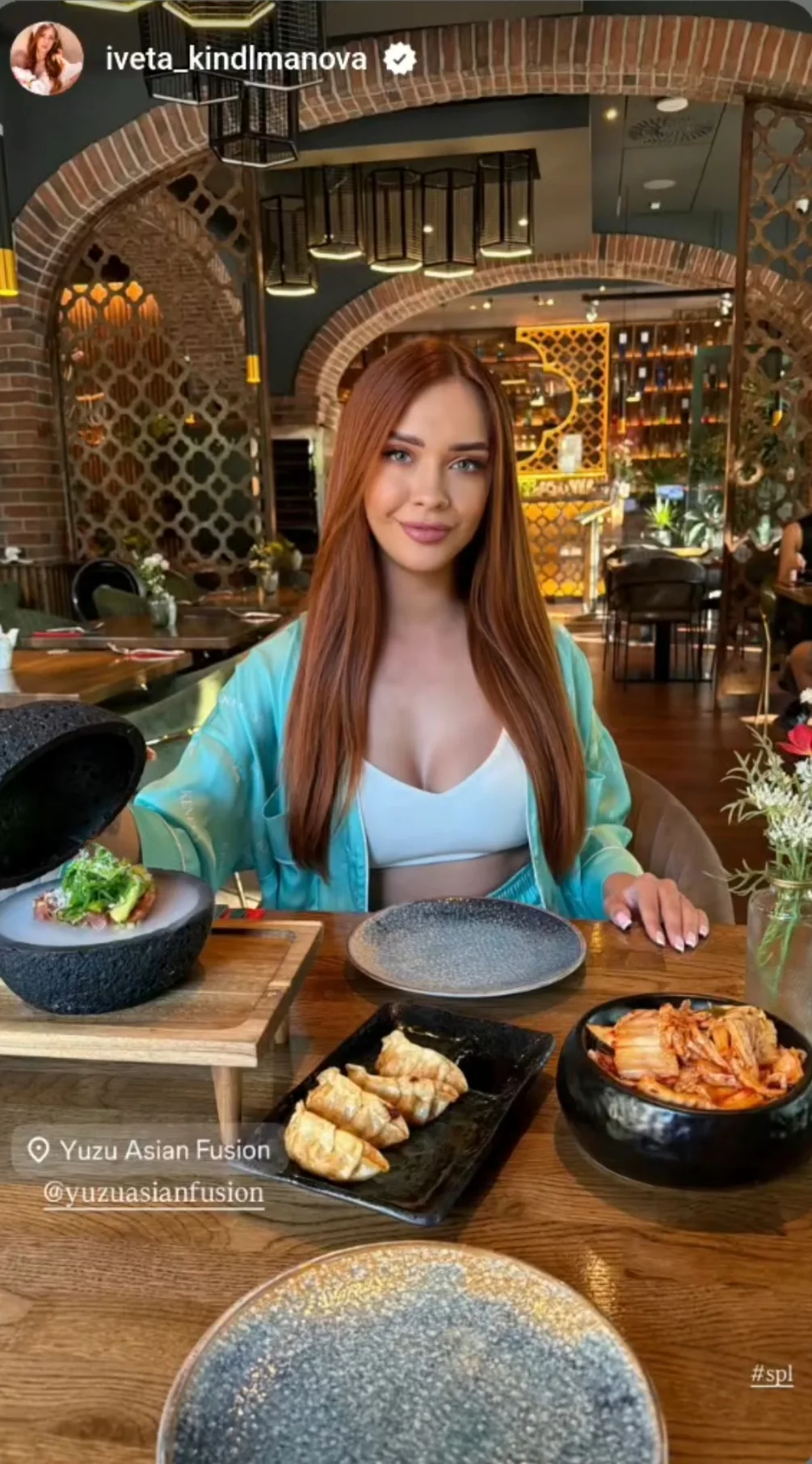 Instagram sdílení restaurace YUZU od Ivety Kindlmanové